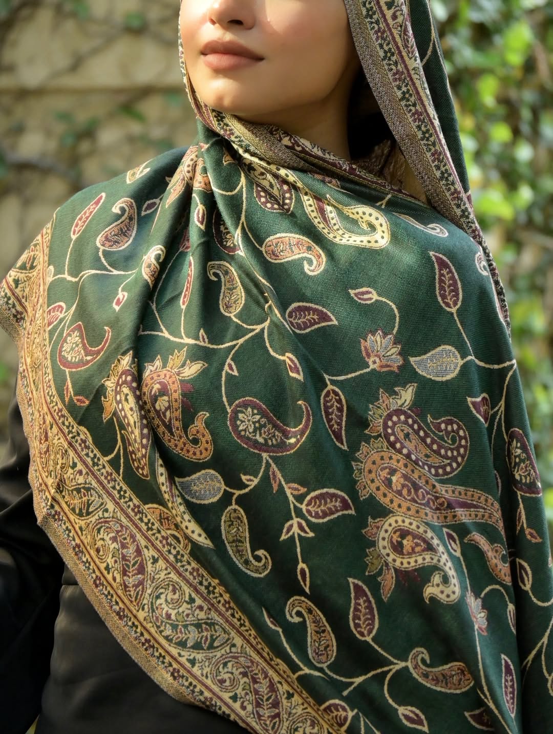 ✨Traditional Embroidered Pashmina Hijab